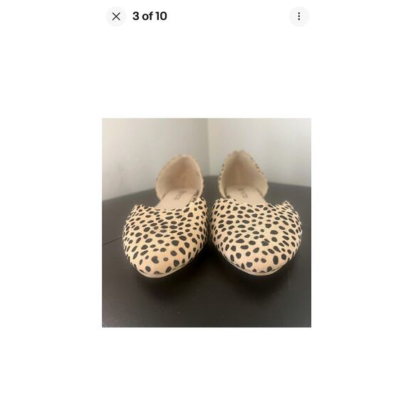 Restricted Shoes Women's 9 D'Orsay Flats Leopard Tan Faux Leather Slip On - Picture 3 of 10